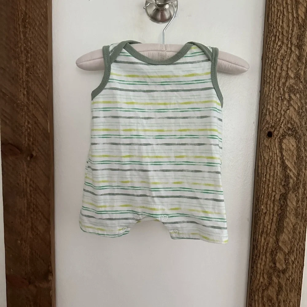 Kyle & Deena Baby Boy Striped Romper 0-3M Guc